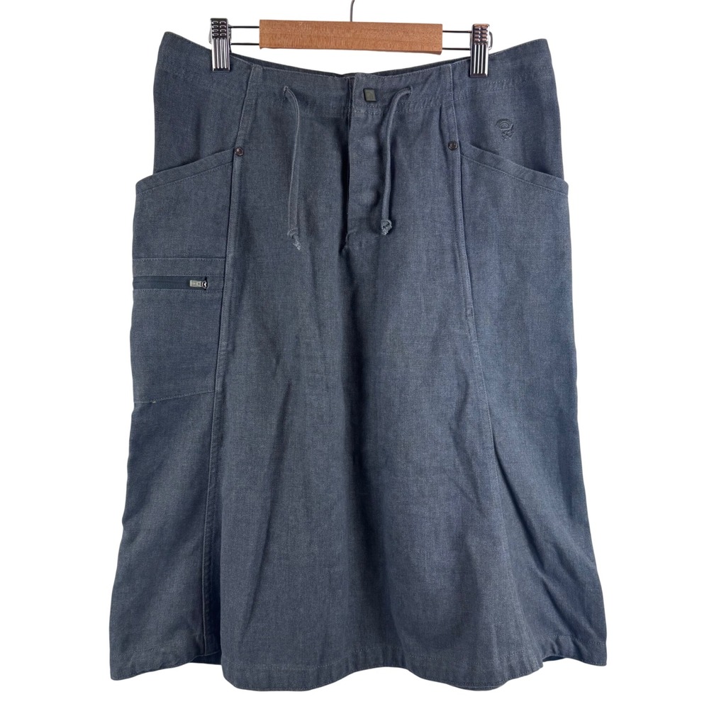 Mountain Hardwear Utility Skirt Womens‎ 6 Gray Hemp Blend A-Line Hiking